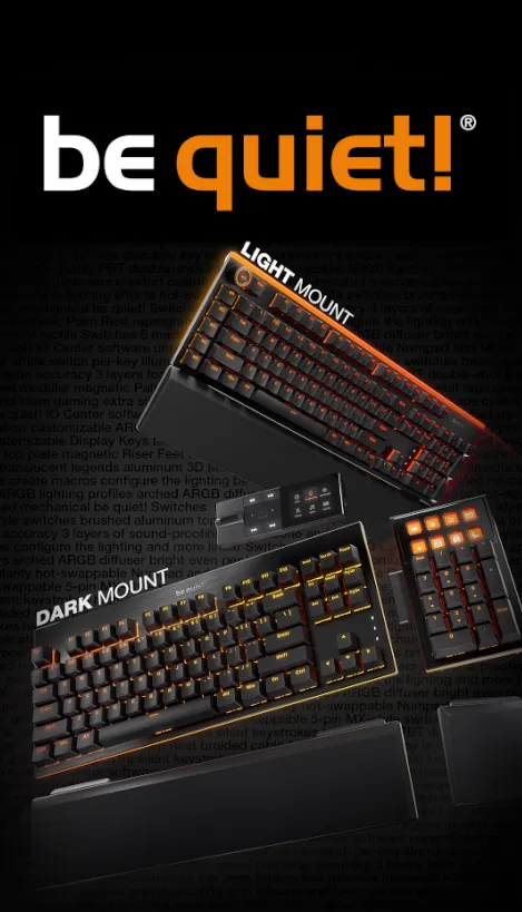 be quiet! Logo und Keyboard